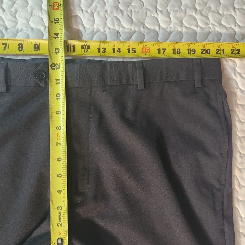 42 Brooks Brothers Black Dress Pants Madison Flat Front Wool Business Trousers